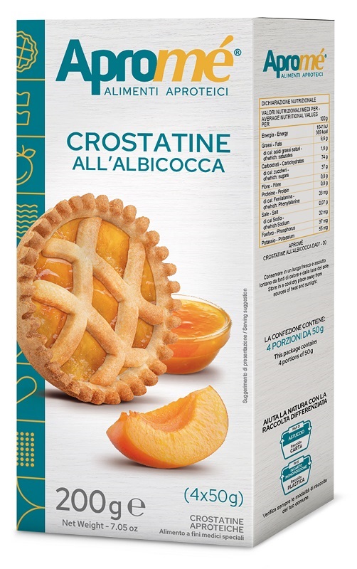 APROME' CROSTATINE ALBICOCCA 4 PEZZI DA 50 G - Gruppofarmastore.it