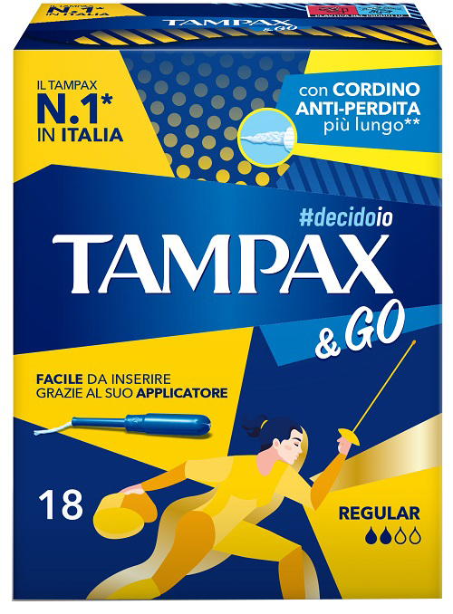 TAMPAX &GO REGULAR 18 PEZZI - Gruppofarmastore.it