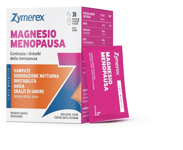 ZYMEREX MAGNESIO MENOPAUSA 30 BUSTINE DA 5 G GUSTO AGRUMI CON EDULCORANTE SENZA ZUCCHERI SENZA GLUTINE SENZA LATTOSIO - Gruppofarmastore.it