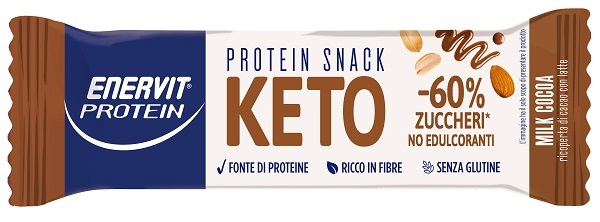 ENERVIT PROTEIN SNACK KETO MILK COCOA 35 G - Gruppofarmastore.it