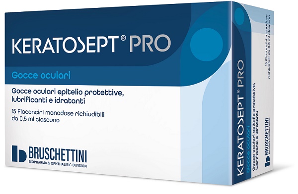GOCCE OCULARI KERATOSEPT PRO 15 FLACONCINI MONODOSE RICHIUDIBILI DA 0,5 ML - Gruppofarmastore.it