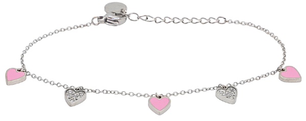 BIJOUXMED BRACCIALE KIDS 35 CUORI ROSA - Gruppofarmastore.it