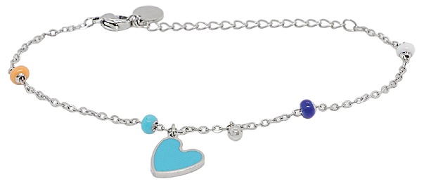 BIJOUXMED BRACCIALE KIDS 36 CUORE CELESTE - Gruppofarmastore.it