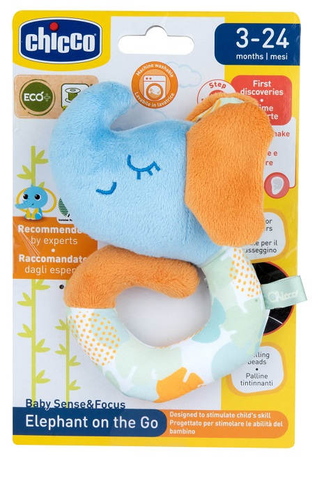 CHICCO GIOCO BABY SENSE&FOCUS TRILLINO SOFT ELEFANTE ECO+ - Gruppofarmastore.it