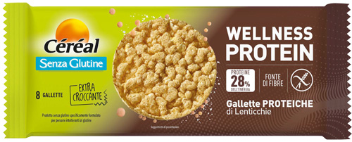 CEREAL WELLNESS PROTEIN GALLETTE PROTEICHE DI LENTICCHIE GUSTO NATURALE 70 G - Gruppofarmastore.it