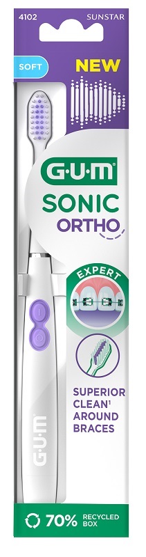 GUM SONIC ORTHO BATTERY TOOTHBRUSH - Gruppofarmastore.it