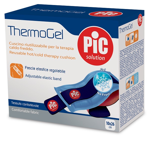 CUSCINO THERMOGEL TERAPIA CALDO FREDDO 10X26 CM CON FASCIA ELASTICA ITC - Gruppofarmastore.it