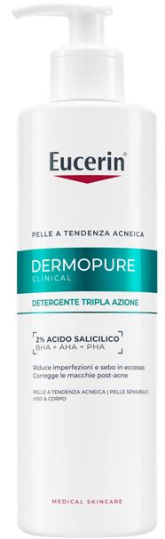 EUCERIN DERMOPURE CLINICAL DETERGENTE TRIPLA AZIONE 400 ML - Gruppofarmastore.it