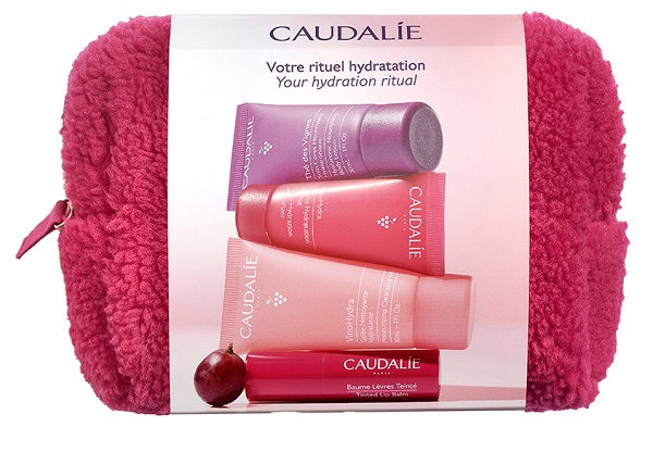 CAUDALIE TROUSSE INVERNO 2025 VINOHYDRA GEL DETERGENTE 30 ML + VINOHYDRA CREMA IDRATAZIONE INTENSA 15 ML + THE DES VIGNES CORPO 30 ML + BALSAMO LABBRA COLORATO 4,5 G - Gruppofarmastore.it