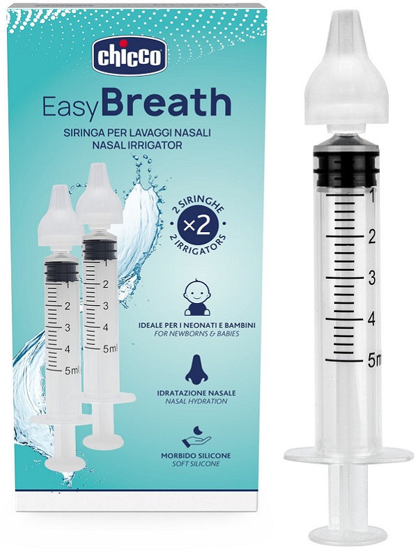 SIRINGA NASALE LAVAGGI EASY BREATH CHICCO 2 PEZZI - Gruppofarmastore.it