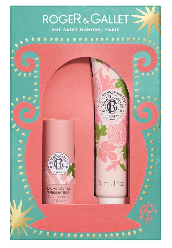 ROGER&GALLET SET NATALE FLEUR DE FIGUIER CREMA MANI 30 ML + BALSAMO LABBRA 25 - Gruppofarmastore.it