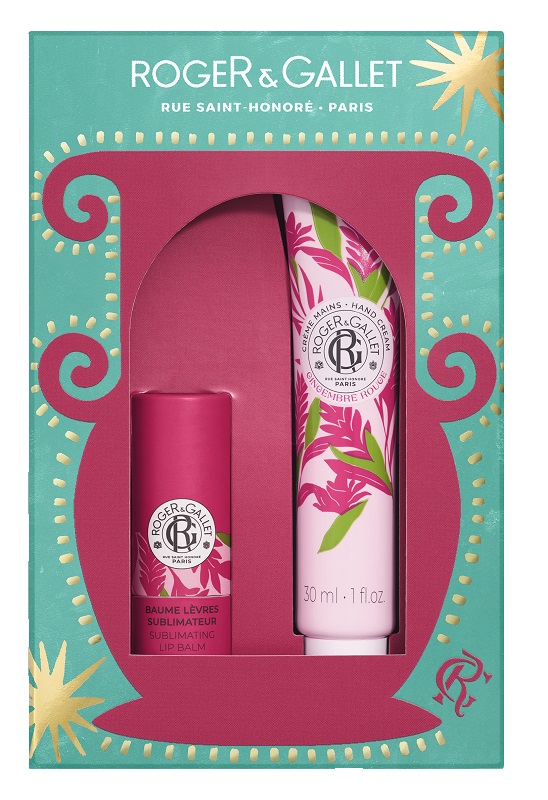 ROGER&GALLET SET NATALE GINGEMBRE ROUGE CREMA MANI 30 ML + BALSAMO LABBRA 25 - Gruppofarmastore.it