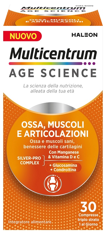 MULTICENTRUM AGE SCIENCE OSSA MUSCOLI ARTICOLAZIONI 30 COMPRESSE - Gruppofarmastore.it