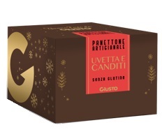 GIUSTO SENZA GLUTINE PANETTONE ARTIGIANALE CON UVETTA E CANDITI DI ARANCIA 600 G - Gruppofarmastore.it