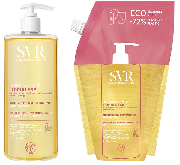 TOPIALYSE BIPACK HUILE LAVANTE 1 LITRO + 1 HUILE LAVANTE REFILL 1 LITRO - Gruppofarmastore.it