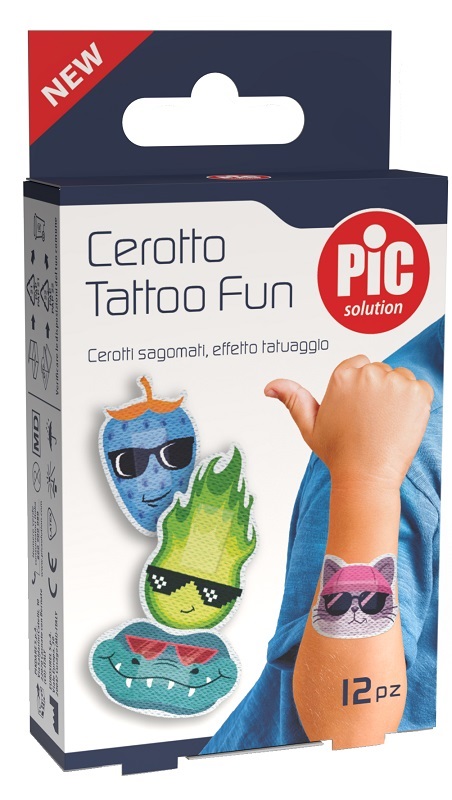 PIC SOLUTION CEROTTO TATTOO FUN 12 PEZZI - Gruppofarmastore.it