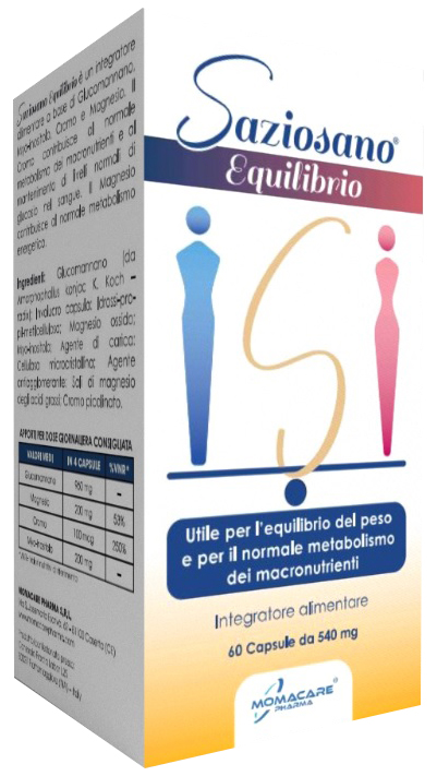 SAZIOSANO EQUILIBRIO 60 CAPSULE DA 540 MG - Gruppofarmastore.it