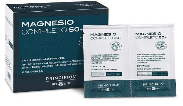 PRINCIPIUM MAGNESIO COMPLETO BREVETTATO 50+ 32 BUSTINE DA 2,5 G - Gruppofarmastore.it