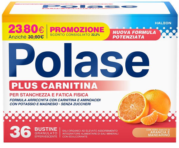 POLASE PLUS CARNITINA PROMO 36 BUSTINE GRANULATO EFFERVESCENTE DA 6,8 G - Gruppofarmastore.it