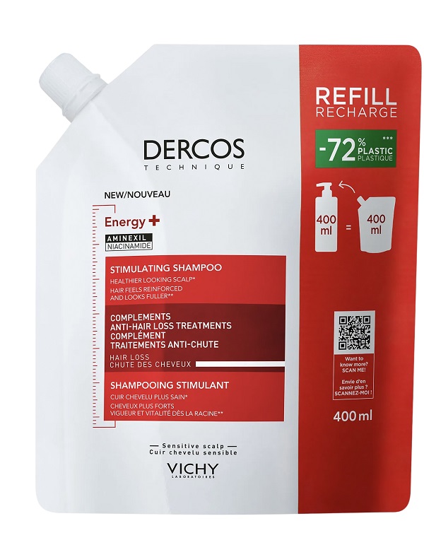 DERCOS TECHNIQUE SHAMPOO ENERGIZZANTE REFILL 400 ML - Gruppofarmastore.it