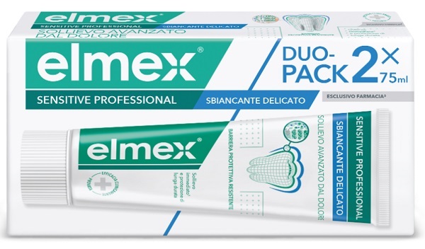 ELMEX SENSITIVE PROFESSIONAL WHITENING DENTIFRICIO DUO PACK 2 TUBI DA 75 ML - Gruppofarmastore.it