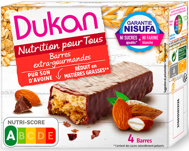 DUKAN BARRETTE CRUSCA AVENA GOURMAND 4 PEZZI X 30 G - Gruppofarmastore.it