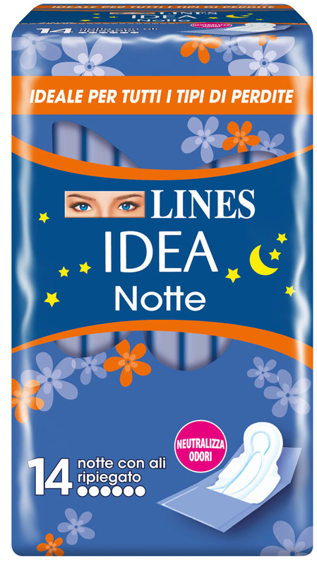 LINES IDEA NOTTE CON ALI RIPIEGATE 14 PEZZI - Gruppofarmastore.it