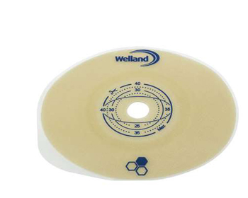 PLACCA PIANA RITAGLIABILE AURUM2 URO PER UROSTOMIA DIAMETRO 13-40 MM FLANGIA 45 MM 5 PEZZI - Gruppofarmastore.it