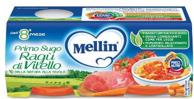MELLIN PRIMOSUGO RAGU' DI VITELLO 2 VASETTI DA 80 G - Gruppofarmastore.it