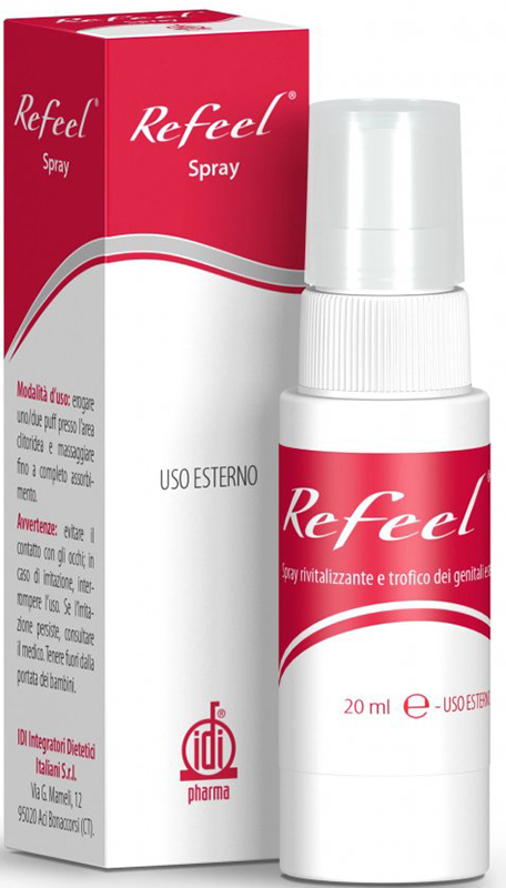 REFEEL SPRAY RIVITALIZZANTE E TROFICO DEI GENITALI ESTERNI FEMMINILI 20 ML - Gruppofarmastore.it