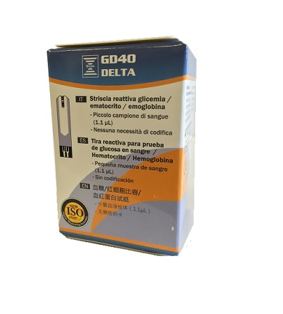 STRISCE MISURAZIONE GLICEMIA BRUNO GD40 DELTA 25 PEZZI - Gruppofarmastore.it