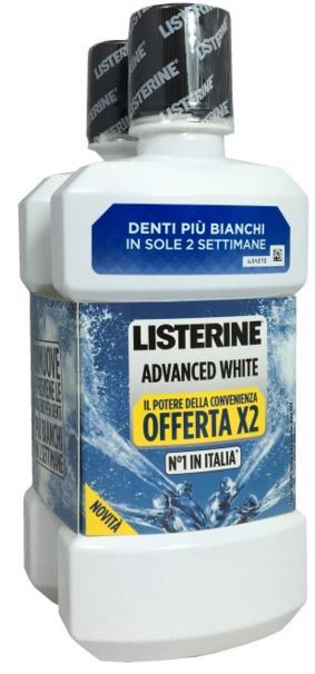 LISTERINE ADVANCE WHITE 500 ML X 2 PEZZI - Gruppofarmastore.it