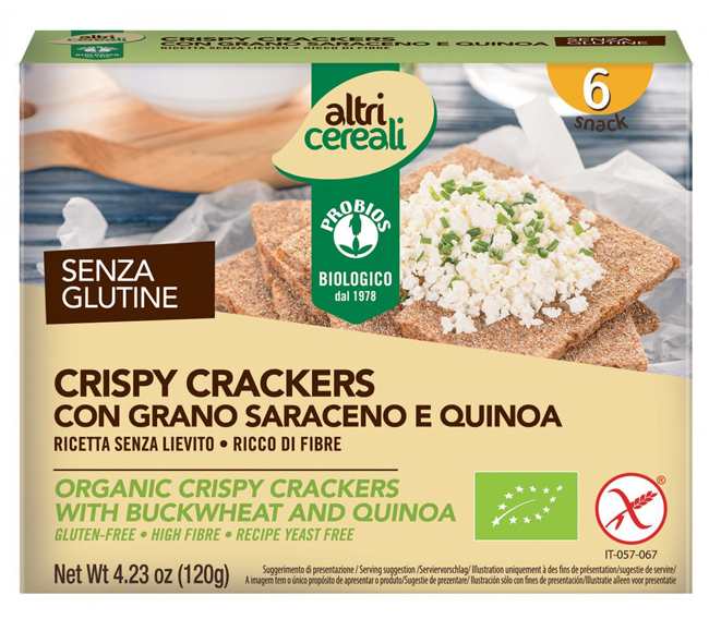 ALTRICEREALI CRISPY GRANO SARACENO SENZA LIEVITO 180 G - Gruppofarmastore.it