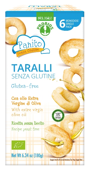 PANITO TARALLI SENZA GLUTINE E SENZA LIEVITO 180 G - Gruppofarmastore.it