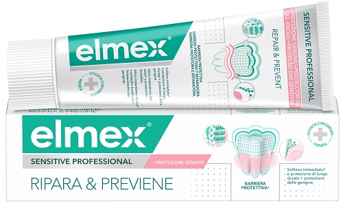 DENTIFRICIO ELMEX SENSITIVE RIPARA & PREVIENE 75 ML - Gruppofarmastore.it