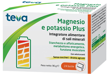 MAGNESIO POTASSIO PLUS TEVA 24 BUSTINE SENZA ZUCCHERI AROMA AGRUMI - Gruppofarmastore.it