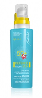 DEFENCE SUN 50+ BABY&KID LATTE FLUIDO PROTEZIONE MOLTO ALTA 125 ML - Gruppofarmastore.it