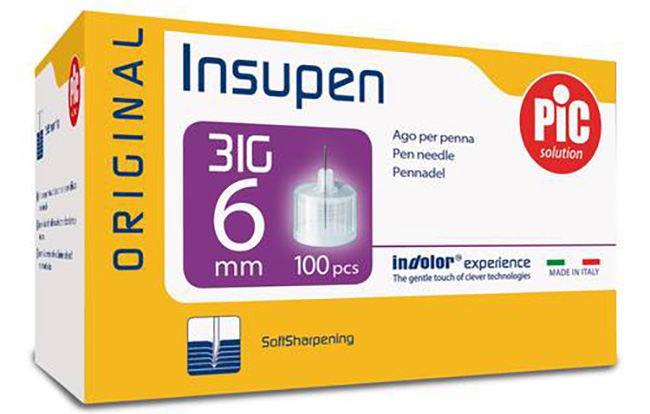AGO PER PENNA DA INSULINA THIN PEN GAUGE 31 LUNGHEZZA 6 MM 100 PEZZI - Gruppofarmastore.it