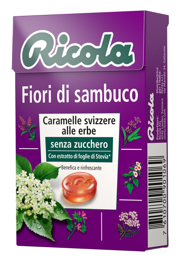 RICOLA FIORI DI SAMBUCO SENZA ZUCCHERO 50 G - Gruppofarmastore.it