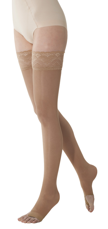 CALZA AUTOREGGENTE MARILYN 140 DENARI PUNTA APERTA PREVENTIVA CAMEL 4-L - Gruppofarmastore.it