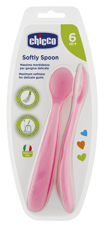 CHICCO CUCCHIAIO SILICONE FEMMINILE BI PACK 6M+ - Gruppofarmastore.it