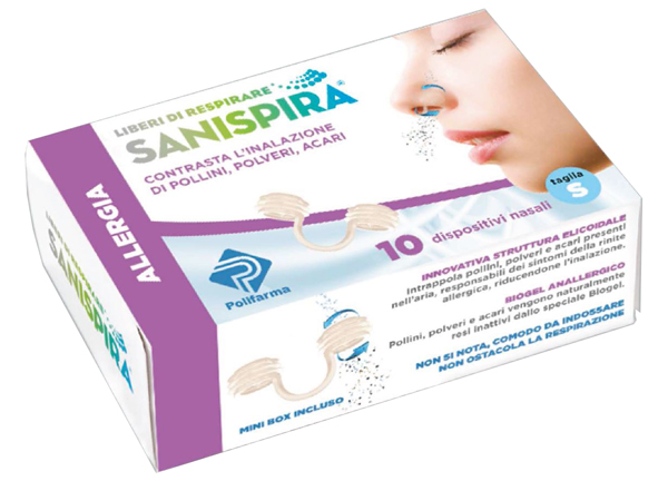 SANISPIRA ALLERGIA DISPOSITIVO NASALE 10 PEZZI TAGLIA S - Gruppofarmastore.it