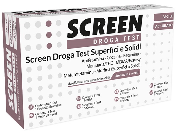DROGA TEST RILEVA 7 DROGHE SU SUPERFICI O POLVERI SCREEN DROGA TEST SUPERFICI E POLVERI - Gruppofarmastore.it