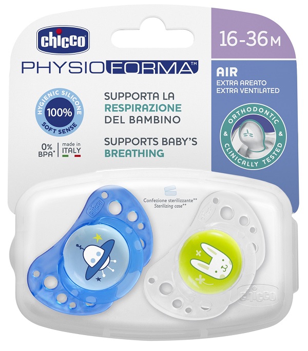 CHICCO SUCCHIETTO AIR BOY IN SILICONE 16-36 MESI 2 PEZZI - Gruppofarmastore.it