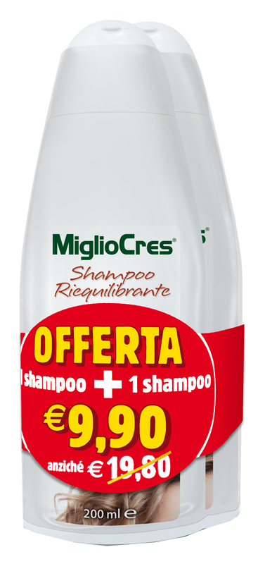 MIGLIOCRES SHAMPOO RIEQUILIBRANTE BIPACK 200 ML - Gruppofarmastore.it