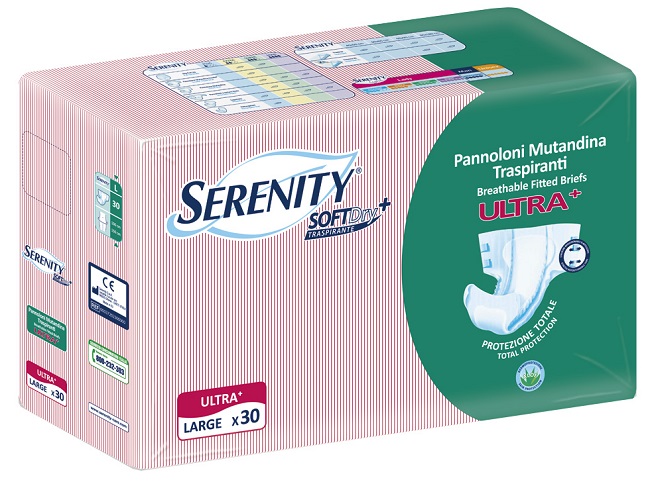 PANNOLONE A MUTANDINA SERENITY FITTED ULTRA + ALOE L 30 PEZZI - Gruppofarmastore.it