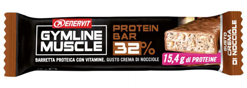 GYMLINE PROTEIN BAR 32% CREMA DI NOCCIOLE 30 PEZZI - Gruppofarmastore.it