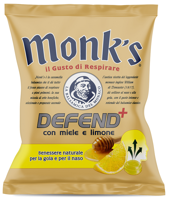 MONKS CARAMELLE DEFEND MIELE LIMONE 46 G - Gruppofarmastore.it