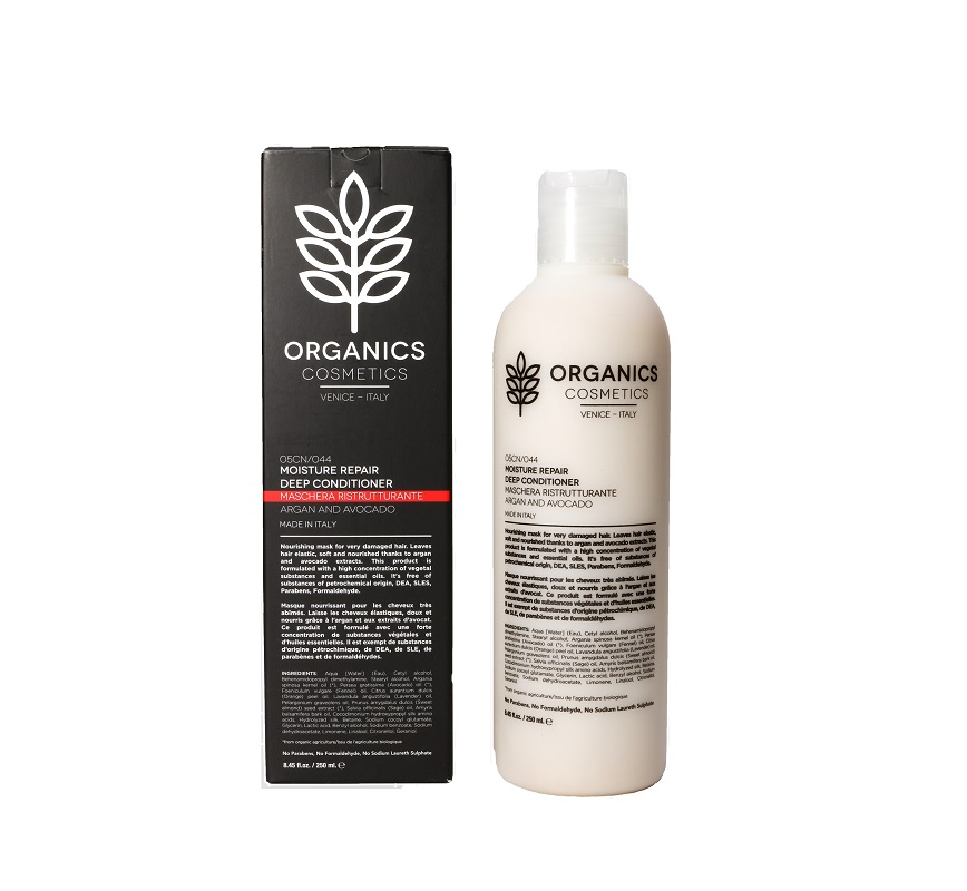 ORGANICS COSMETICS MOISTURE REPAIR DEEP CONDITIONER ARGAN AND AVOCADO 250 ML - Gruppofarmastore.it