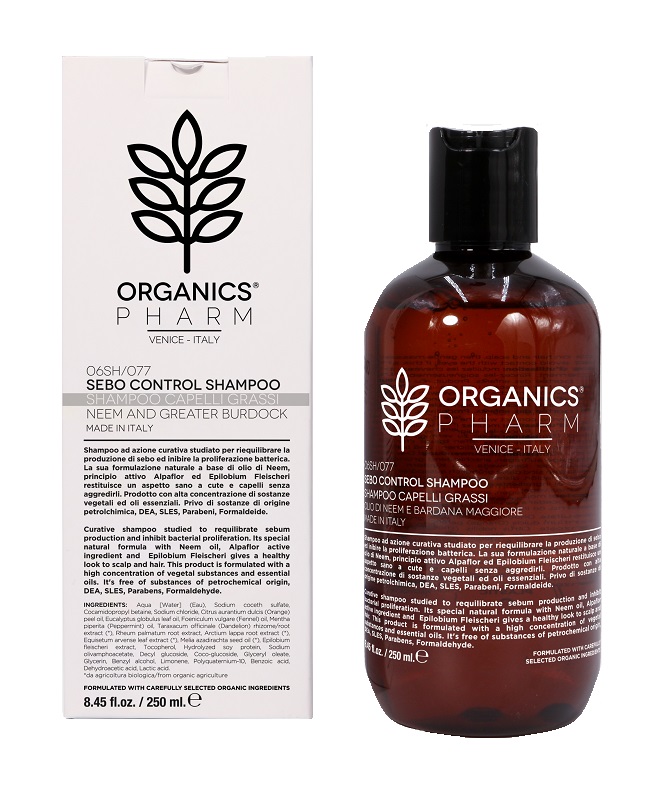 ORGANICS PHARM SEBO CONTROL SHAMPOO NEEM OIL AND ALPAFLOR 250 ML - Gruppofarmastore.it